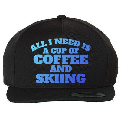 Skiers Coffee CrossCountry Skiing Coffee Skiing Cool Gift Wool Snapback Cap