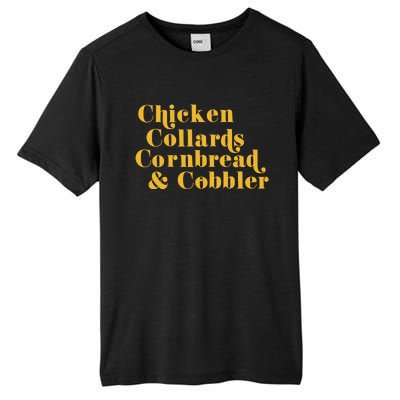 Samuelljackson Chicken Collards Cornbread & Cobbler Tall Fusion ChromaSoft Performance T-Shirt