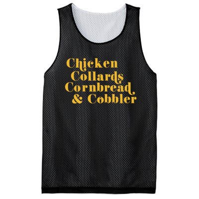 Samuelljackson Chicken Collards Cornbread & Cobbler Mesh Reversible Basketball Jersey Tank