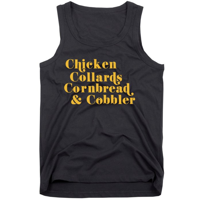 Samuelljackson Chicken Collards Cornbread & Cobbler Tank Top