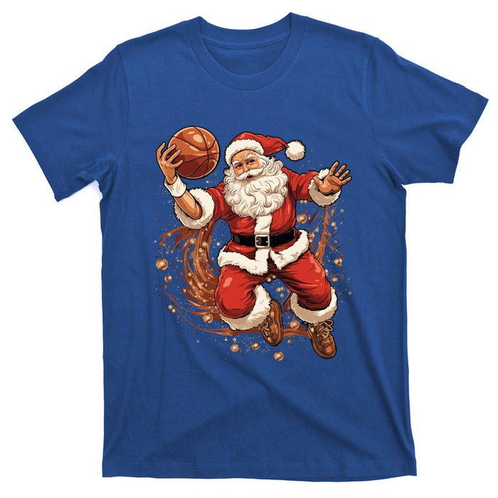 Santa Claus Christmas Basketball Xmas Meaningful Gift T-Shirt