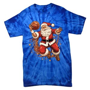 Santa Claus Christmas Basketball Xmas Meaningful Gift Tie-Dye T-Shirt