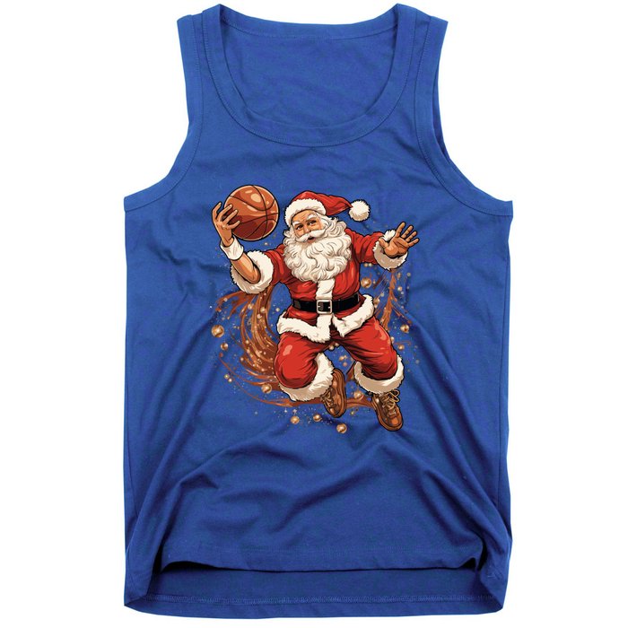 Santa Claus Christmas Basketball Xmas Meaningful Gift Tank Top