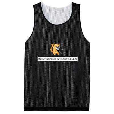 Squirt Click Click We CanT Expect God To Do All The Work Mesh Reversible Basketball Jersey Tank
