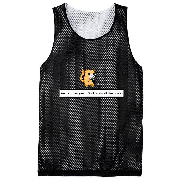 Squirt Click Click We CanT Expect God To Do All The Work Mesh Reversible Basketball Jersey Tank