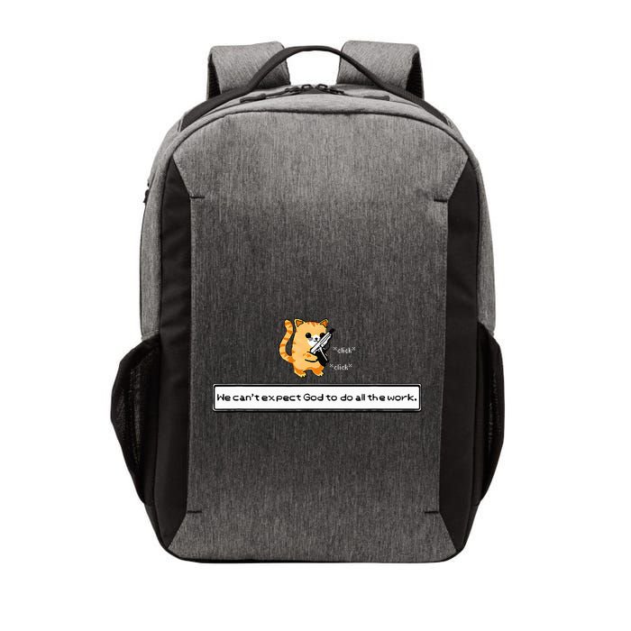 Squirt Click Click We CanT Expect God To Do All The Work Vector Backpack