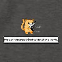 Squirt Click Click We CanT Expect God To Do All The Work Vector Backpack