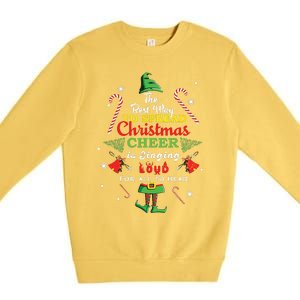 Spread Christmas Cheer Is Singing Loud Xmas Elf Pajama Premium Crewneck Sweatshirt