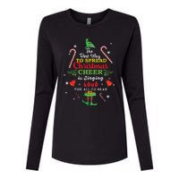 Spread Christmas Cheer Is Singing Loud Xmas Elf Pajama Womens Cotton Relaxed Long Sleeve T-Shirt