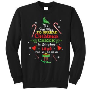 Spread Christmas Cheer Is Singing Loud Xmas Elf Pajama Sweatshirt