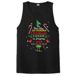 Spread Christmas Cheer Is Singing Loud Xmas Elf Pajama PosiCharge Competitor Tank