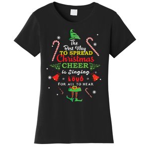 Spread Christmas Cheer Is Singing Loud Xmas Elf Pajama Women's T-Shirt