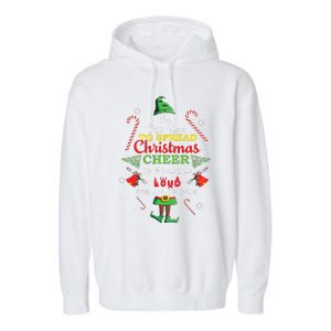 Spread Christmas Cheer Is Singing Loud Xmas Elf Pajama Garment-Dyed Fleece Hoodie