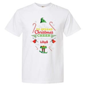 Spread Christmas Cheer Is Singing Loud Xmas Elf Pajama Garment-Dyed Heavyweight T-Shirt