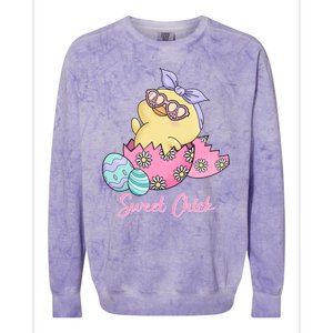 Sweet Chick Cute Spring Easter Colorblast Crewneck Sweatshirt