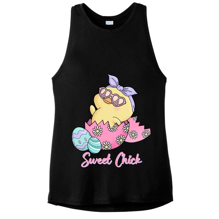 Sweet Chick Cute Spring Easter Ladies PosiCharge Tri-Blend Wicking Tank