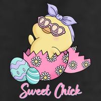 Sweet Chick Cute Spring Easter Garment-Dyed Heavyweight T-Shirt