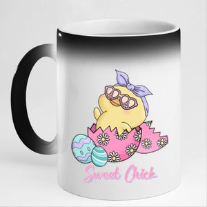 Sweet Chick Cute Spring Easter 11oz Black Color Changing Mug