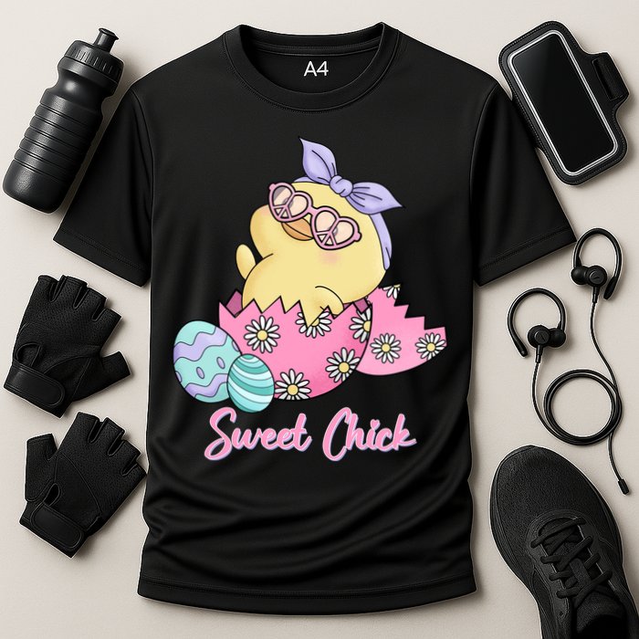 Sweet Chick Cute Spring Easter Cooling Performance Crew T-Shirt