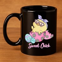 Sweet Chick Cute Spring Easter 11oz C Handle Ceramic Mug