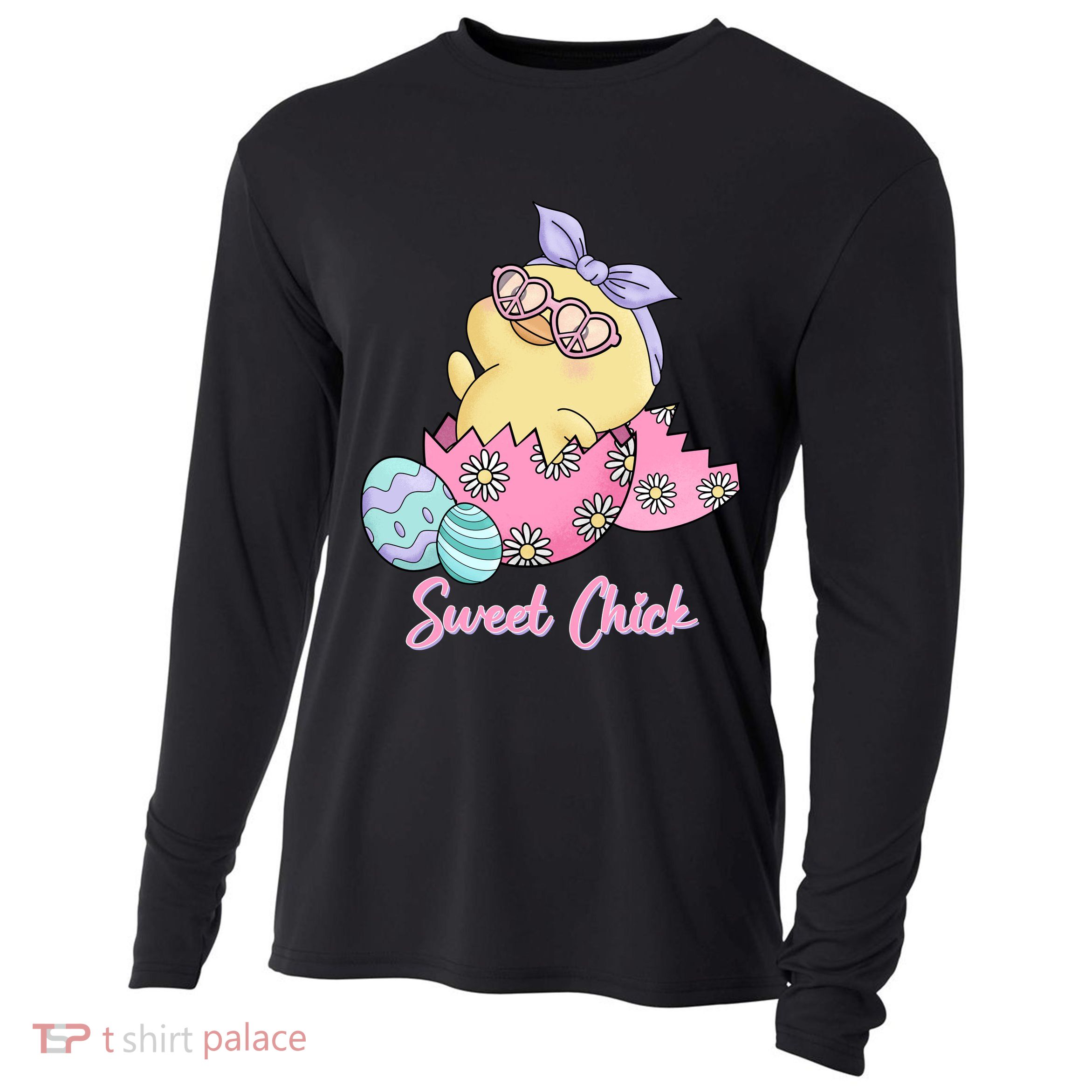 Sweet Chick Cute Spring Easter Cooling Performance Long Sleeve Crew