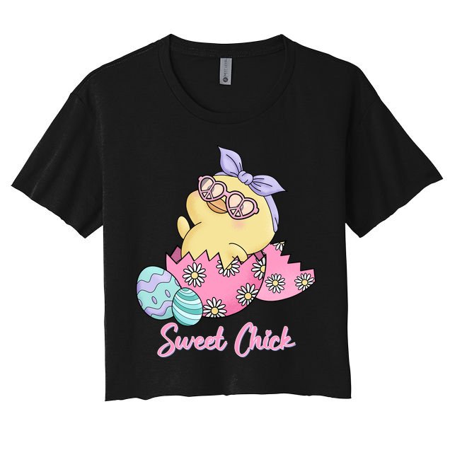 Sweet Chick Cute Spring Easter Crop Top