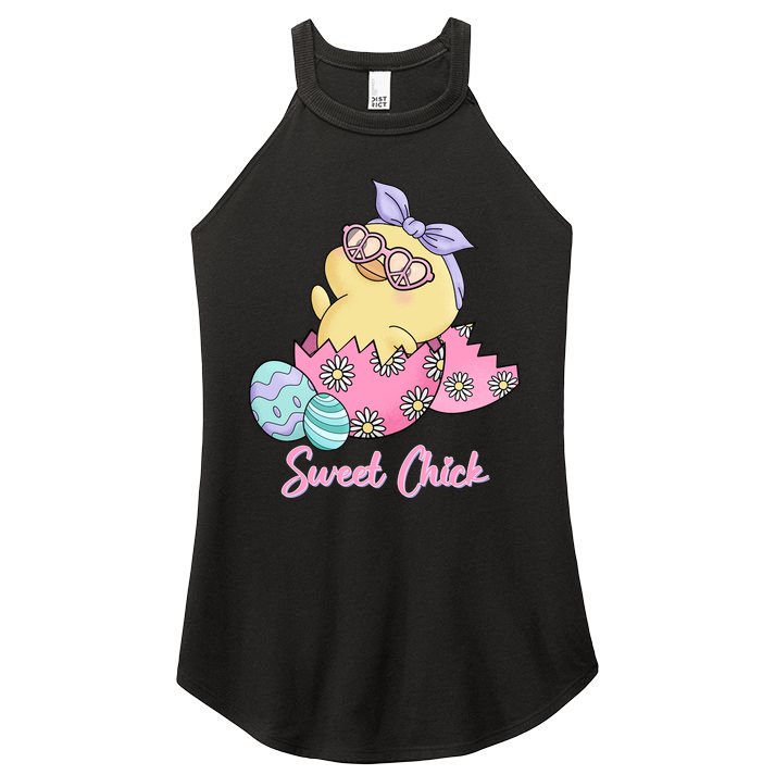 Sweet Chick Cute Spring Easter Women's Perfect Tri Rocker Tank