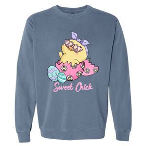 Sweet Chick Cute Spring Easter Garment-Dyed Sweatshirt