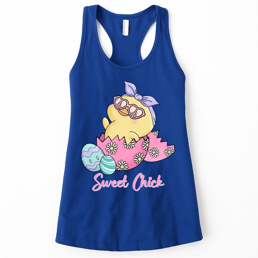 Sweet Chick Cute Spring Easter Womens Tank Top