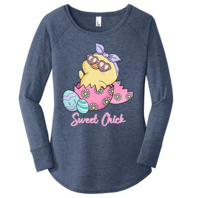 Sweet Chick Cute Spring Easter Women's Perfect Tri Tunic Long Sleeve Shirt