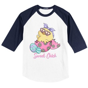 Sweet Chick Cute Spring Easter Baseball Sleeve Shirt