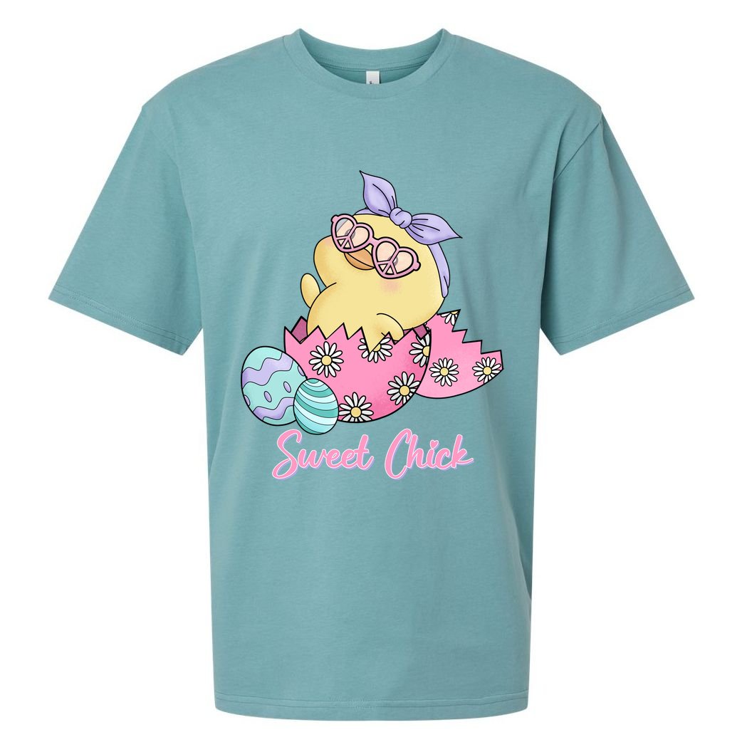 Sweet Chick Cute Spring Easter Sueded Cloud Jersey T-Shirt