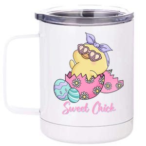 Sweet Chick Cute Spring Easter 12 oz Stainless Steel Tumbler Cup