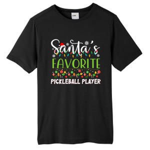 Santa Claus Christmas SantaS Favorite Pickleball Player Gift Tall Fusion ChromaSoft Performance T-Shirt