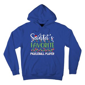 Santa Claus Christmas SantaS Favorite Pickleball Player Gift Hoodie