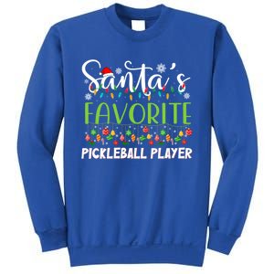 Santa Claus Christmas SantaS Favorite Pickleball Player Gift Sweatshirt