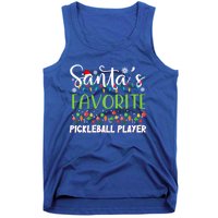 Santa Claus Christmas SantaS Favorite Pickleball Player Gift Tank Top