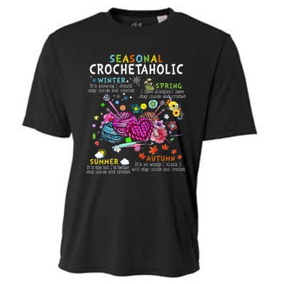 Seasonal Crochetaholic Crochet Crocheter Yarn Lover Cooling Performance Crew T-Shirt