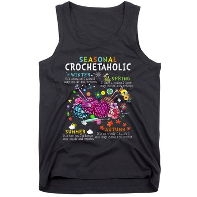 Seasonal Crochetaholic Crochet Crocheter Yarn Lover Tank Top