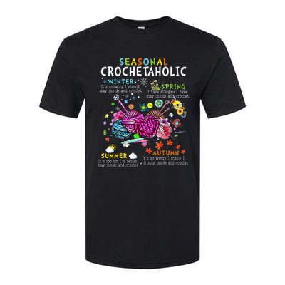 Seasonal Crochetaholic Crochet Crocheter Yarn Lover Softstyle CVC T-Shirt