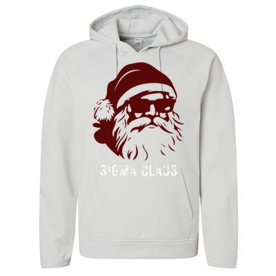 Sigma Claus Cool Santa Meme Rizzler Brainrot Christmas Performance Fleece Hoodie