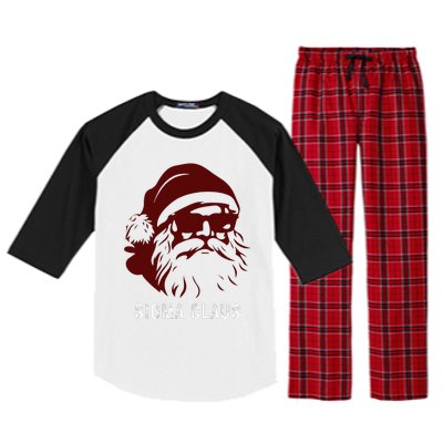 Sigma Claus Cool Santa Meme Rizzler Brainrot Christmas Raglan Sleeve Pajama Set