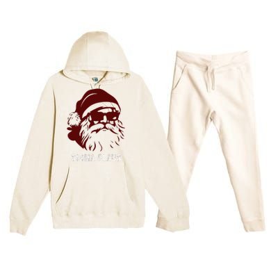 Sigma Claus Cool Santa Meme Rizzler Brainrot Christmas Premium Hooded Sweatsuit Set