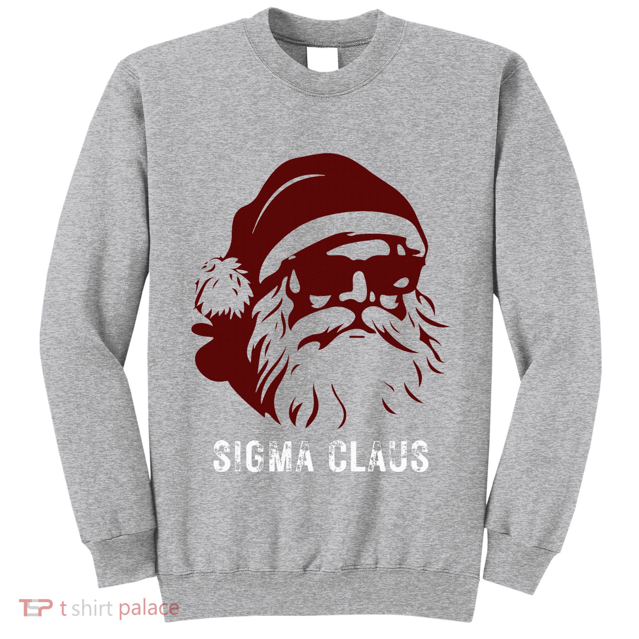 Sigma Claus Cool Santa Meme Rizzler Brainrot Christmas Tall Sweatshirt