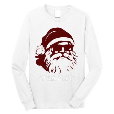 Sigma Claus Cool Santa Meme Rizzler Brainrot Christmas Long Sleeve Shirt