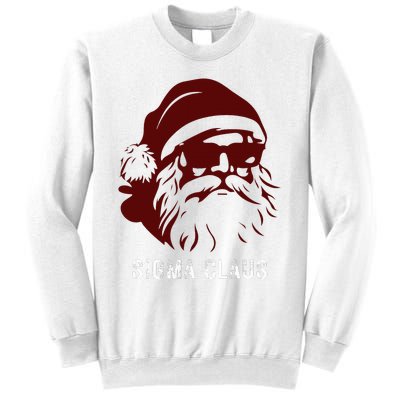 Sigma Claus Cool Santa Meme Rizzler Brainrot Christmas Sweatshirt