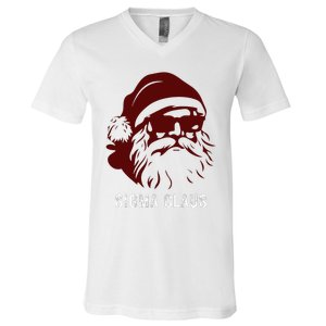 Sigma Claus Cool Santa Meme Rizzler Brainrot Christmas V-Neck T-Shirt