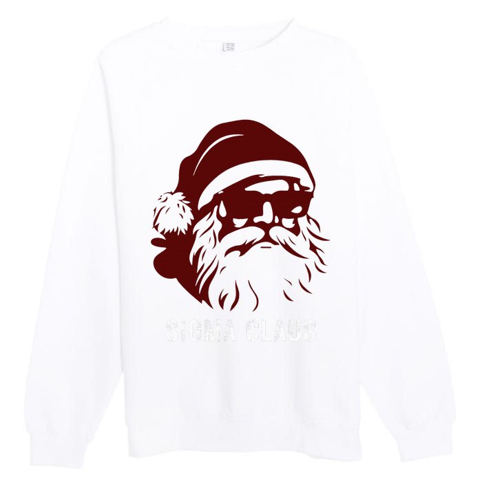 Sigma Claus Cool Santa Meme Rizzler Brainrot Christmas Premium Crewneck Sweatshirt