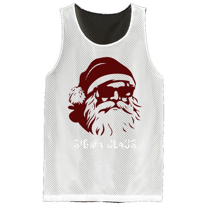 Sigma Claus Cool Santa Meme Rizzler Brainrot Christmas Mesh Reversible Basketball Jersey Tank