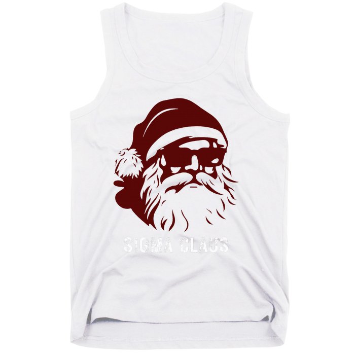 Sigma Claus Cool Santa Meme Rizzler Brainrot Christmas Tank Top